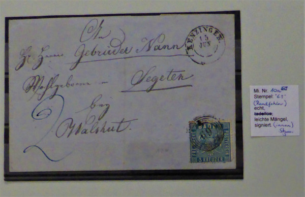 Briefmarke, Michel-Nr. 10a