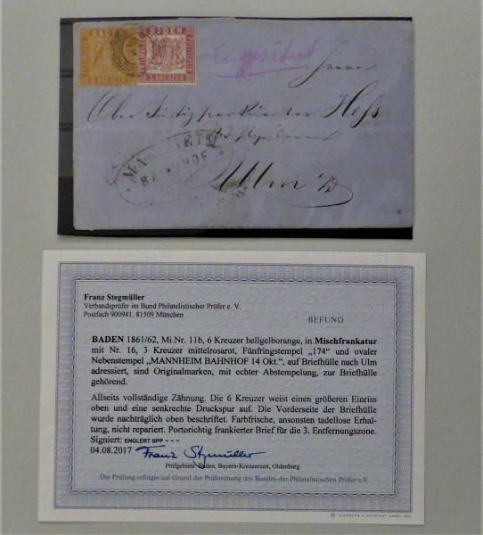 Briefmarke, Michel-Nr. 11b + 16