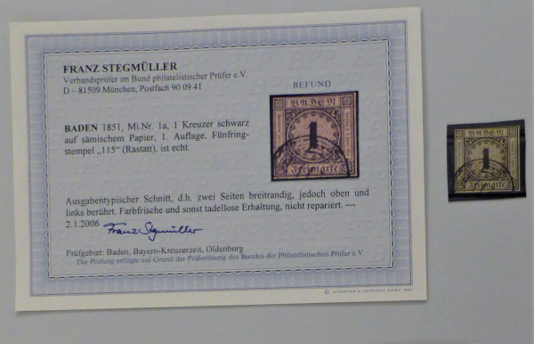 Briefmarke, Michel-Nr. 1a