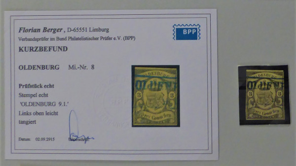 Briefmarke, Michel-Nr. 8