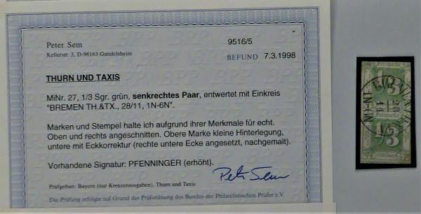 Briefmarke, Michel-Nr. 27