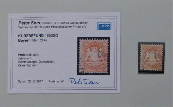 Briefmarke, Michel-Nr. 27 X b