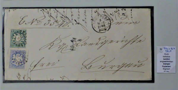 Briefmarke, Michel-Nr. 14c + 16