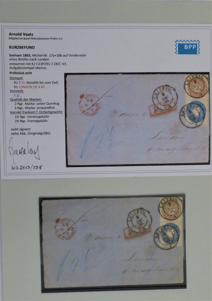 Briefmarke, Michel-Nr. 17a + 18b