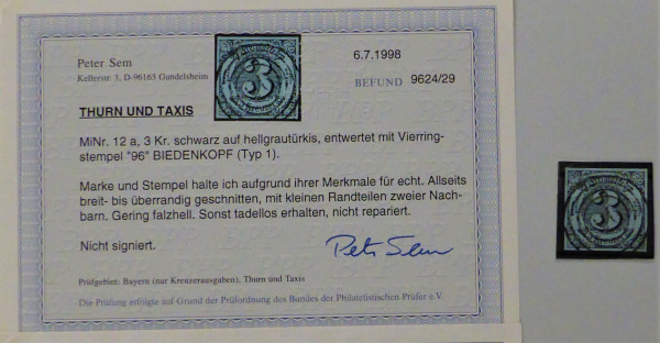 Briefmarke, Michel-Nr. 12a