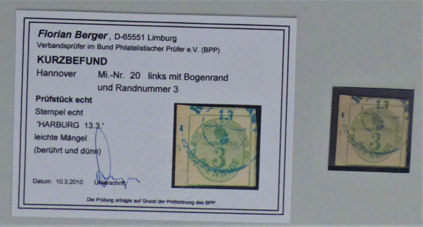 Briefmarke, Michel-Nr. 20