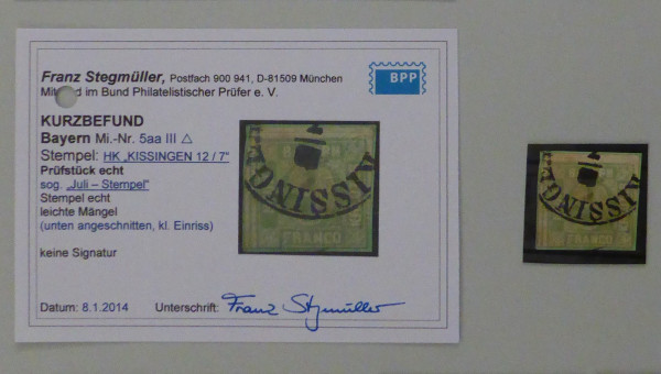 Briefmarke, Michel-Nr. 5 aa III