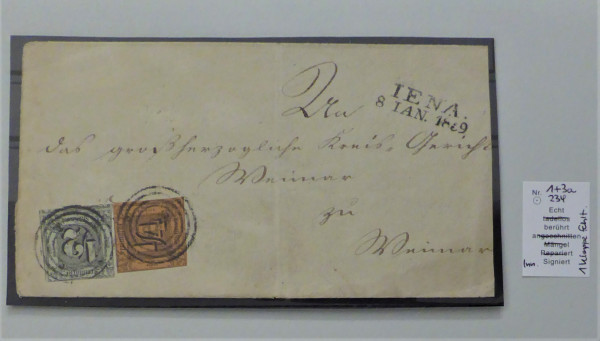 Briefmarke, Michel-Nr. 1 + 3a