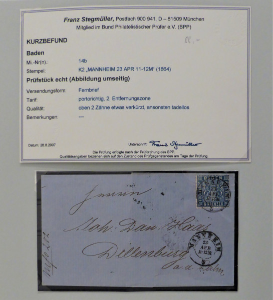 Briefmarke, Michel-Nr. 14 b