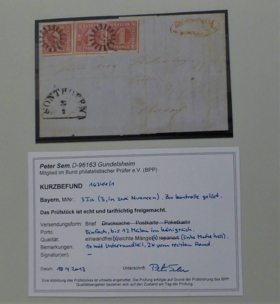 Briefmarke, Michel-Nr. 3 I a